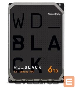 Hard drive HDD Western Digital  HDD||Black|6TB|SATA|128 MB|7200 rpm|3,5"|WD6004FZWX 