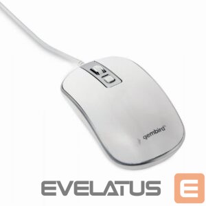 Computer mouse Gembird  MOUSE USB OPTICAL WHITE/SILVER/MUS-4B-06-WS 
