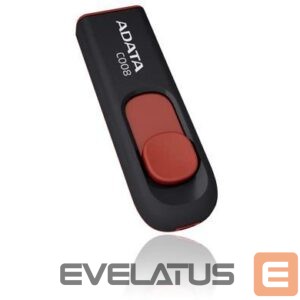 Flash drive ADATA  MEMORY DRIVE FLASH USB2 64GB/BLACK/RED AC008-64G-RKD 