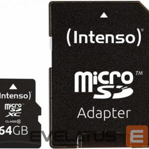 Cita datorprece Intenso  MEMORY MICRO SDXC 64GB C10/W/ADAPTER 3413490 
