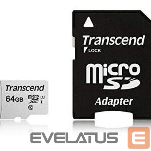 Other Computer Accessory Transcend  MEMORY MICRO SDXC 64GB W/ADAPT/UHS-I TS64GUSD300S-A 