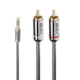 Cable LINDY  CABLE AUDIO 3.5MM TO PHONO/0.5M 35332 