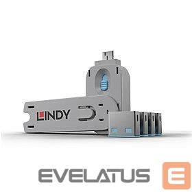 Modules and transceivers LINDY  USB PORT BLOCKER 4PACK/BLUE 40452 