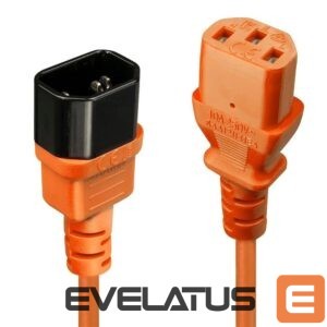 Adapteris LINDY  CABLE POWER IEC EXTENSION 1M/ORANGE 30474 