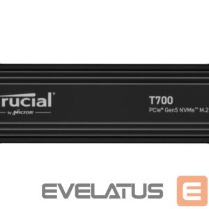 Kõvaketas SSD Crucial  SSD||T700|2TB|M.2|PCIE|NVMe|TLC|Write speed 11800 MBytes/sec|Read speed 12400 MBytes/sec|TBW 1200 TB|CT2000T700SSD5 