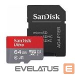 Kitas kompiuterio priedas SANDISK BY WESTERN DIGITAL  MEMORY MICRO SDXC 64GB UHS-I/W/A SDSQUAB-064G-GN6MA SANDISK 