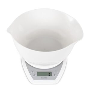 Virtuvinės svarstyklės Salter  1024 WHDR14 Digital Kitchen Scales with Dual Pour Mixing Bowl white 