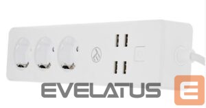 Consumer electronics Tellur  WiFi Power Strip, 3 Outlets, 4*USB 4A, 2200W, 10A, 1.8m 