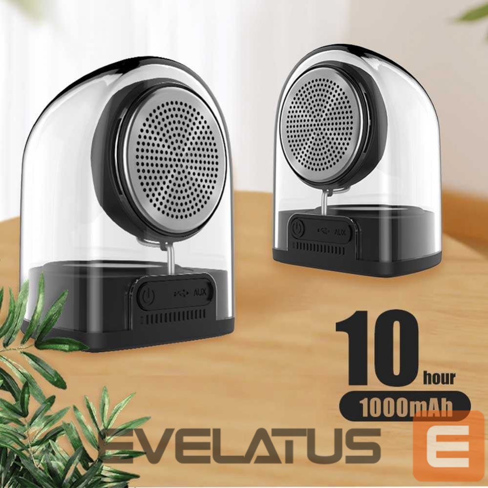 Arvutikõlarid Devia Crystal series TWS speaker with silicon case (2pcs) black