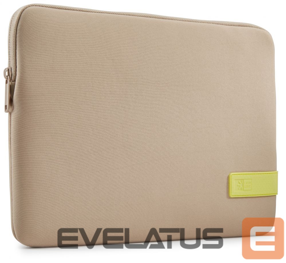 Sülearvuti kott Case Logic Reflect Laptop Sleeve 15,6 REFPC-116 Plaza Taupe/Sun-Lime (3204699)