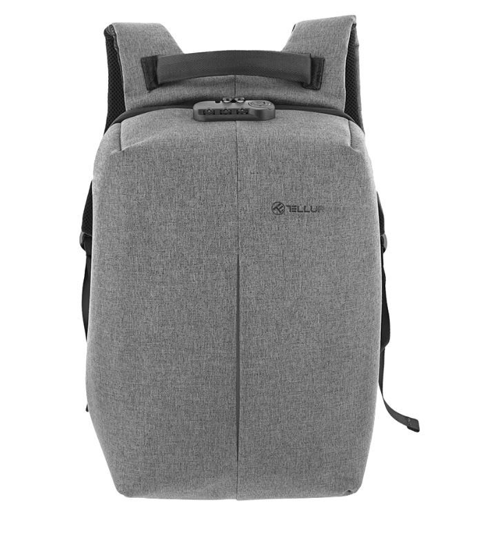Seljakotid Tellur 15.6 Notebook Backpack Antitheft V2, USB port, gray