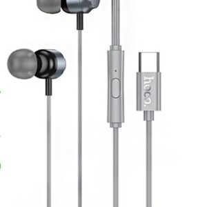 Kõrvaklapid Hoco  M122 Power metal universal digital earphones with microphone Type-C Metal Grey