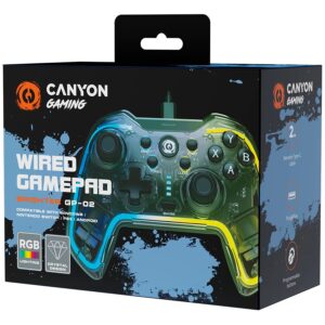 Controller Canyon  gamepad Brighter GP-02 Wired Crystal Transparent