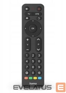 Kitas kompiuterio priedas Hama  UNIVERSAL TV REMOTE CONTROL 2in1 LARGE BUTTONS Black