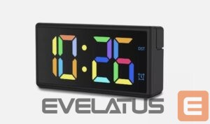 Wall and interior clocks Hama  Digital Alarm Clock «Ibiza», Multicol. Screen, with USB Charging Function 