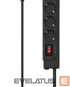 Converter Hama  Power strip (+ switch) Black PG connector Black