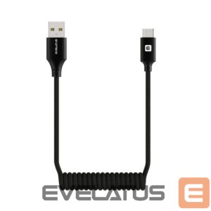 Cable Evelatus  AutoSpring Coiled Cable USB A to USB C connector 1.2M Black