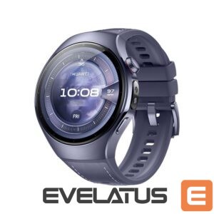 Išmanusis laikrodis Huawei  Watch 5 (46mm), Fluorelastomer Purple blue strap, Titanium body, Rates-L39L 