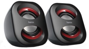 Belaidės kolonėlės Hama  Sonic Mobil 183 Notebook Speaker Black Red