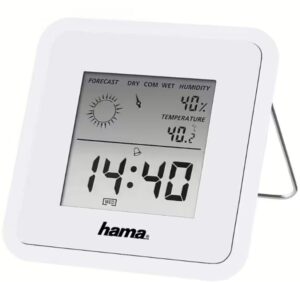 Kiti smulkūs buitiniai prietaisai Hama  Borneo Thermometer and Hygrometer, Digital, For Indoors White
