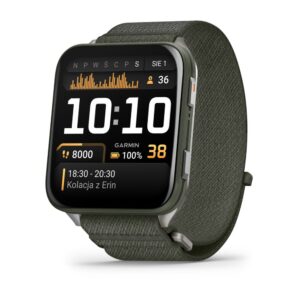 Išmanusis laikrodis Garmin  Venu X1 Moss with Titanium Caseback and Moss ComfortFit Nylon Band 