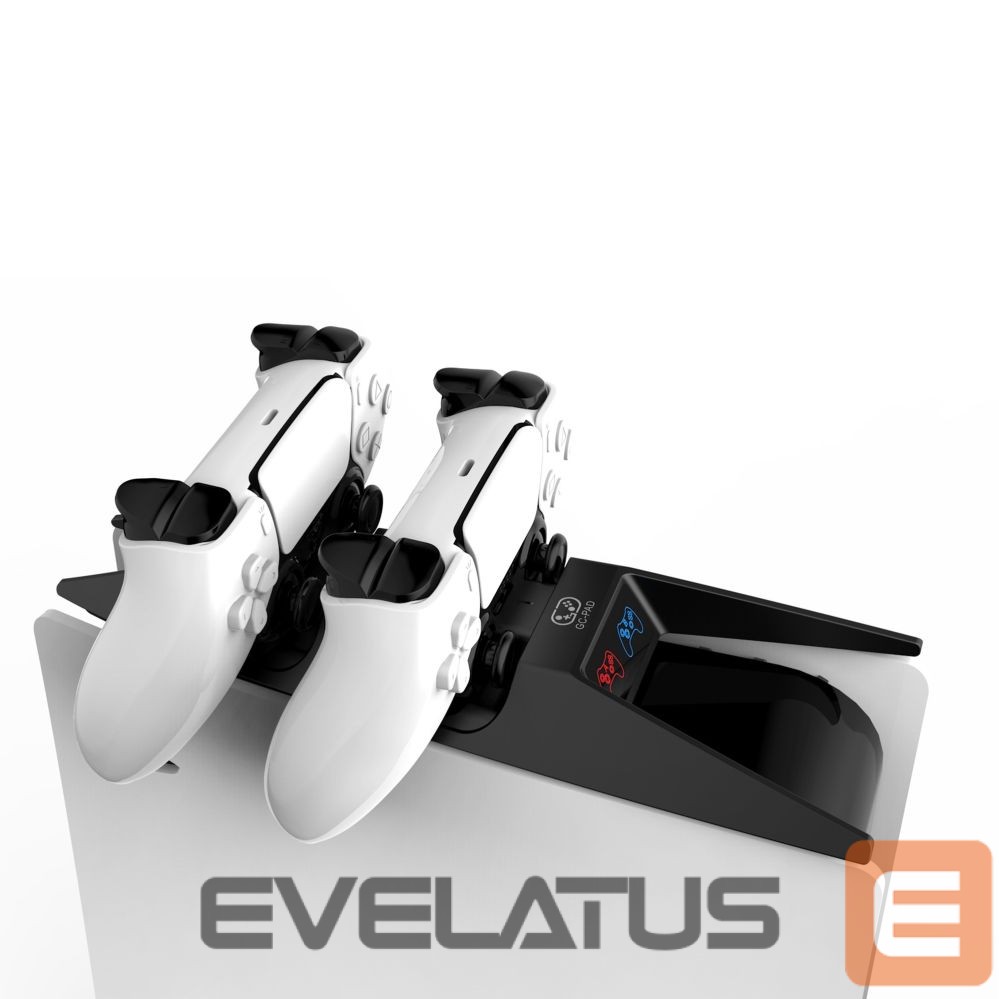 Controller Saitake Dual charging station Dock for Sony Play Station 5 PS5 Controllers console shape Black White