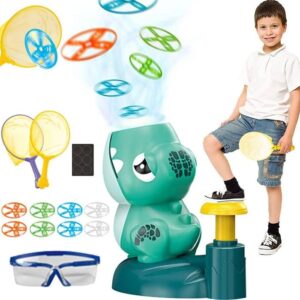 Toys Kiddyz  KT1 Dino Flying disc Catapult launcher toy with x2 Rockets 