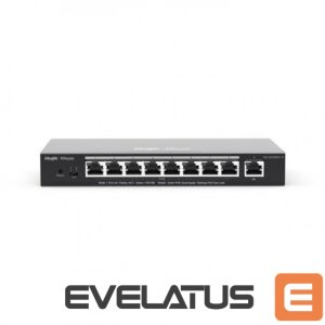 surveillance accessories Ruijie  Networks RG-ES209GC-P tīkla pārslēgs Vadīts Gigabit Ethernet (10/100/1000) Power over Ethernet (PoE) Black