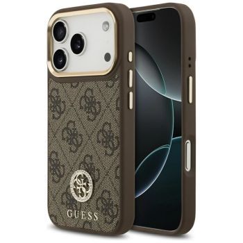 Tagakaaned Guess Apple iPhone 17 Pro Silicone Case with MagSafe Strass Logo Brown