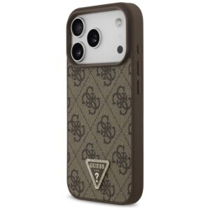 Tagakaaned Guess Apple iPhone 17 Pro Silicone case with MagSafe Strass Logo Brown