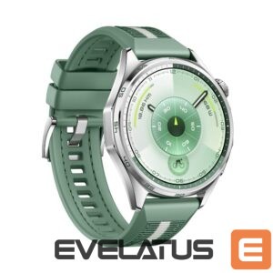 Viedpulksteni Huawei  WATCH GT6 46mm Steel Stainless Steel Case with Green Woven Strap Green