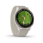 Išmanusis laikrodis Garmin  Approach S50 Cream Gold Aluminium Bezel with Ivory ComfortFit Nylon Band 