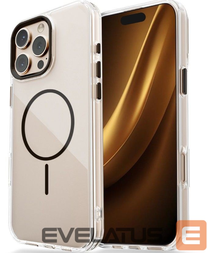 Tagakaaned iLike Apple iPhone 17 Air 6,6 Clear Thin Mag case Transparent Black