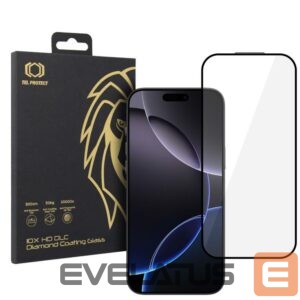 Back panel cover iLike Apple Iphone 16 Pro Max 10X HD DLC Diamond Coating Tempered Glass Black