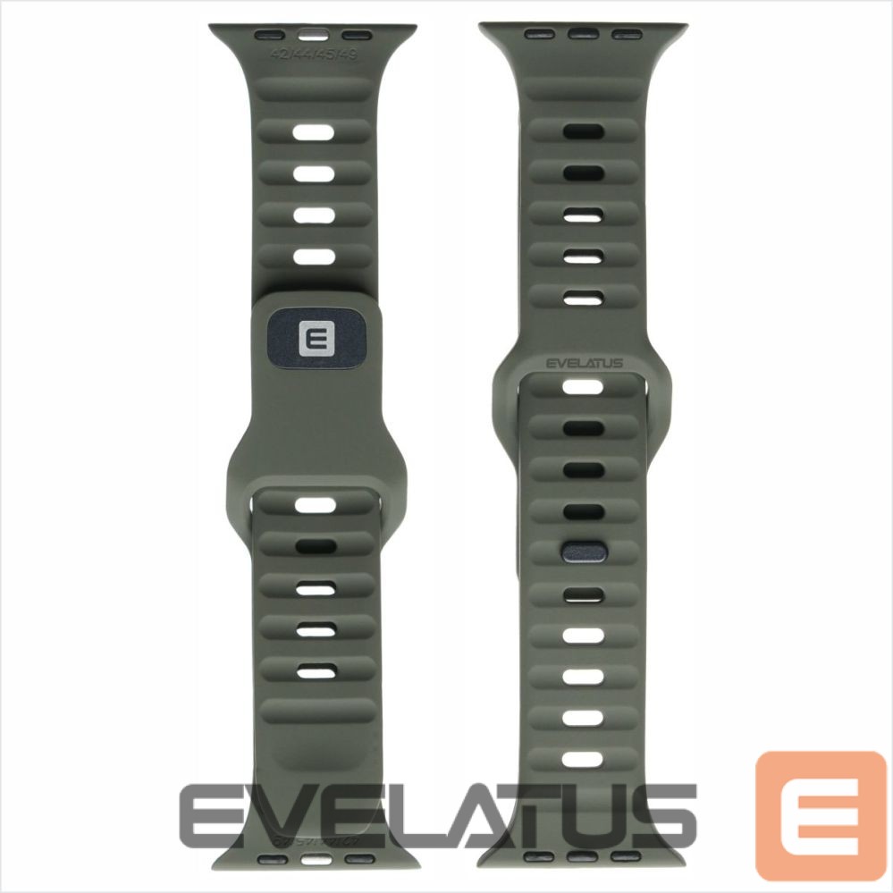 Strap Evelatus Evelatus Watch 42/44/45 Sport Silicone Loop Dark greenish Dark Green