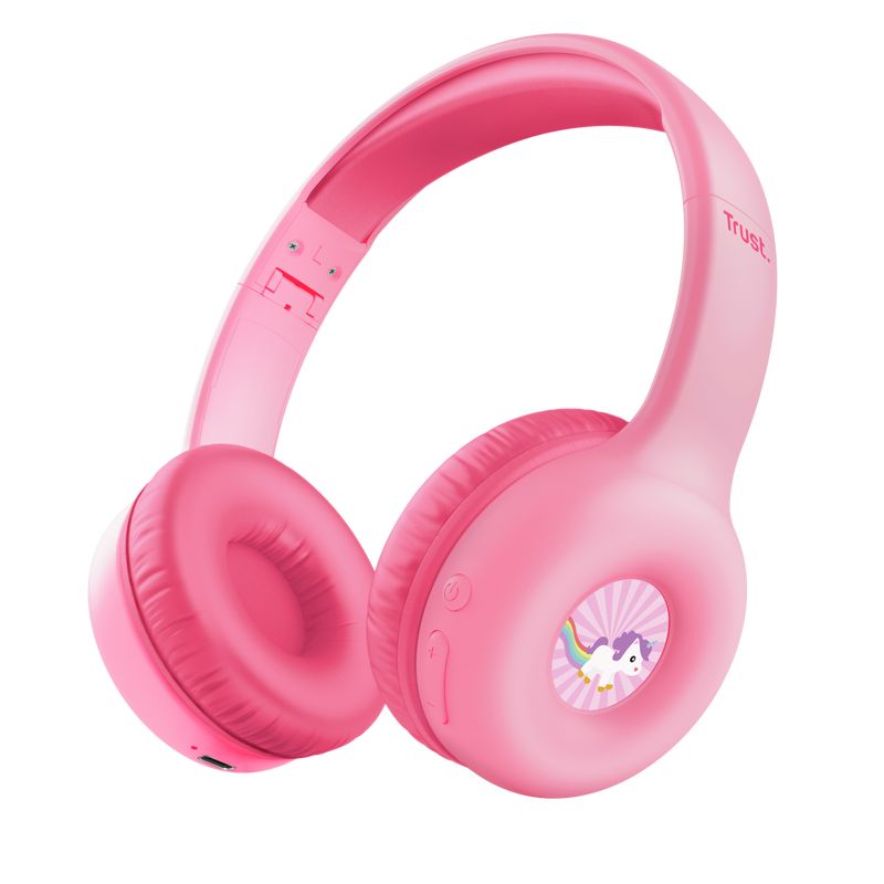 Bezvadu austiņas Trust HEADPHONES WRL NOUNA KIDS/PINK 25274