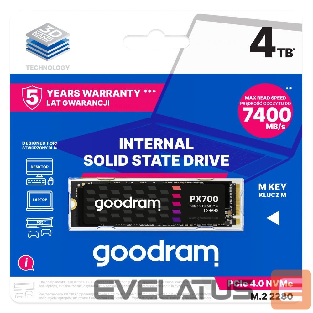 Computer components Goodram GOODRAM SSD PX700 M.2 PCIe 4x4 4TB