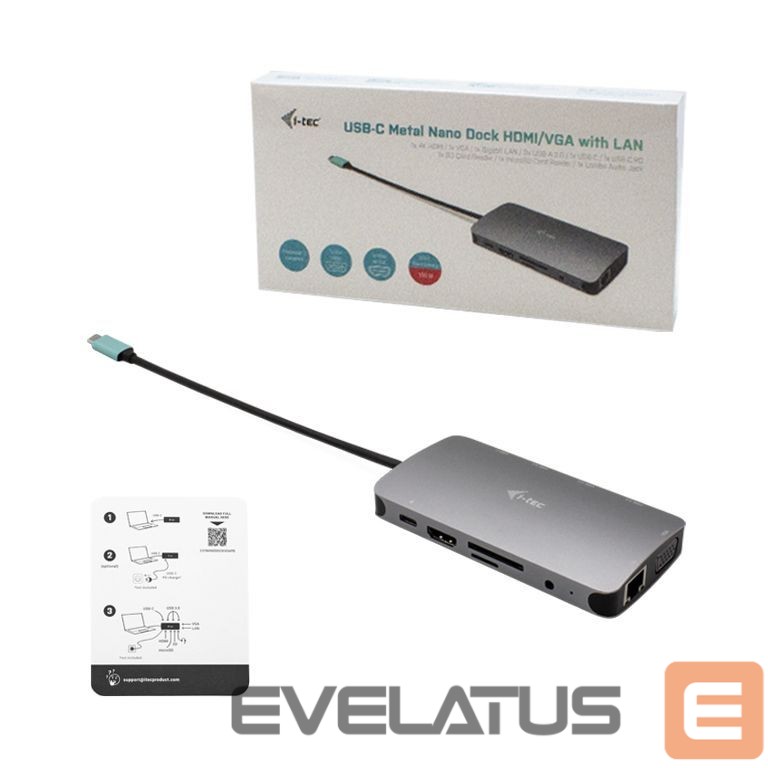 Computer accessories I-TEC I-TEC USB-C Metal Nano Dock HDMI/VGA+PD