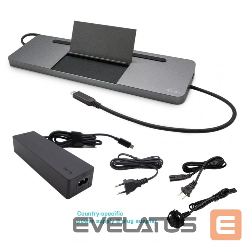 Computer accessories I-TEC I-TEC USB-C Metal Dock + Charger 100W