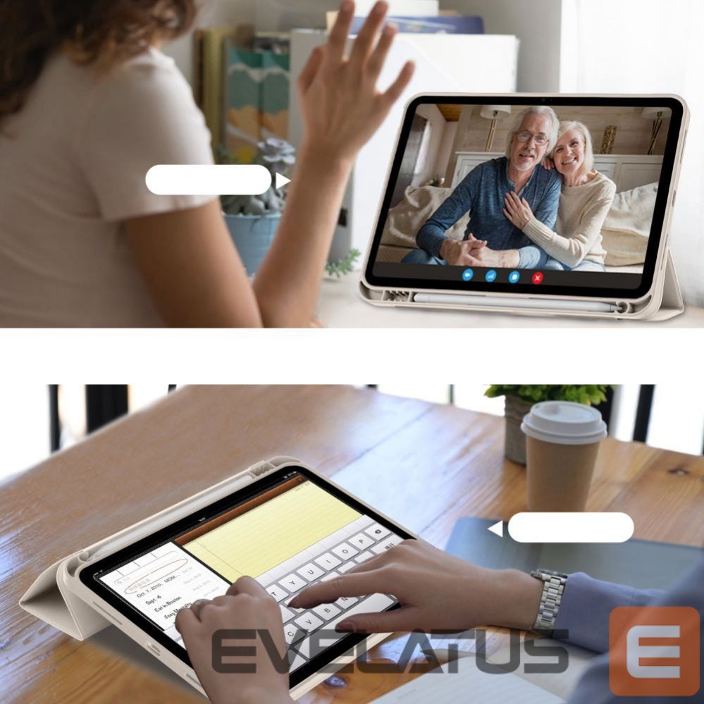 Back panel cover Tech-Protect Tech-Protect SC Pen Case for iPad 10.9" 2022 - Beige