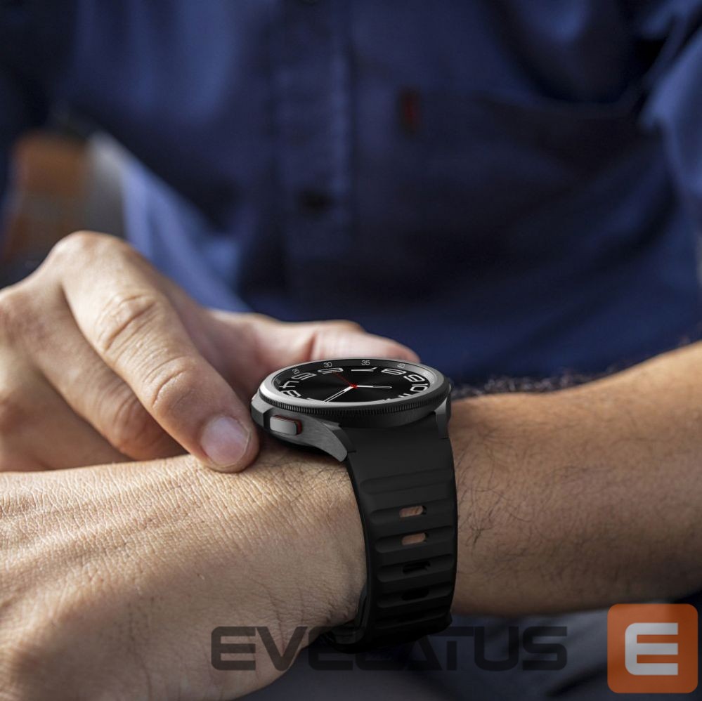 Rihm Tech-Protect Tech-Protect Silicone Line Strap for Samsung Galaxy Watch 4 / 5 / 5 Pro / 6 / 7 / FE - Black