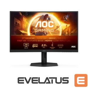 Monitor AOC  Gaming C27G4ZXU 27", 1920x1080/1ms/300cd/m², HDMI, DisplayPort, Headphone Out 