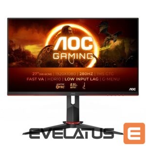 Monitor AOC  27G2ZN3/BK | 27 " | VA | FHD | 16:9 | 280 Hz | 1 ms | 1920 x 1080 pixels | 300 cd/m² | HDMI ports quantity 2 