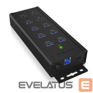 Ruuterid Raidsonic  7-port Industrial hub IB-HUB1703-QC3 0.71 m, Black, USB Type-A 