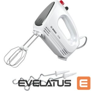 Mixers and blenders Bosch  Hand Mixer MFQ22100 CleverMixx 375 W, Number of speeds 4, Turbo mode, White/Dark Grey 