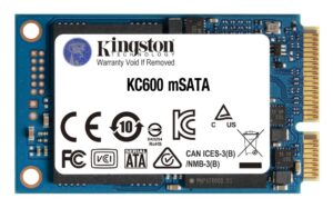 Cietais disks SSD Kingston  KC600 512 GB, SSD interface mSATA, Write speed 520 MB/s, Read speed 550 MB/s 