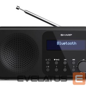 Interactive solution Sharp  DR-P420(BK) Tokyo Portable Digital Radio, FM/DAB/DAB+, Bluetooth 5.0, USB or Battery Powered, Midnight Black 
