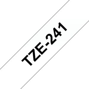 Printer accessories Brother  TZ-241 Laminated Tape Black on White, TZe, 8 m, 1.8 cm 