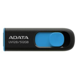 Zibatmiņa ADATA  AUV128 512GB USB Flash Drive, Black/Blue 