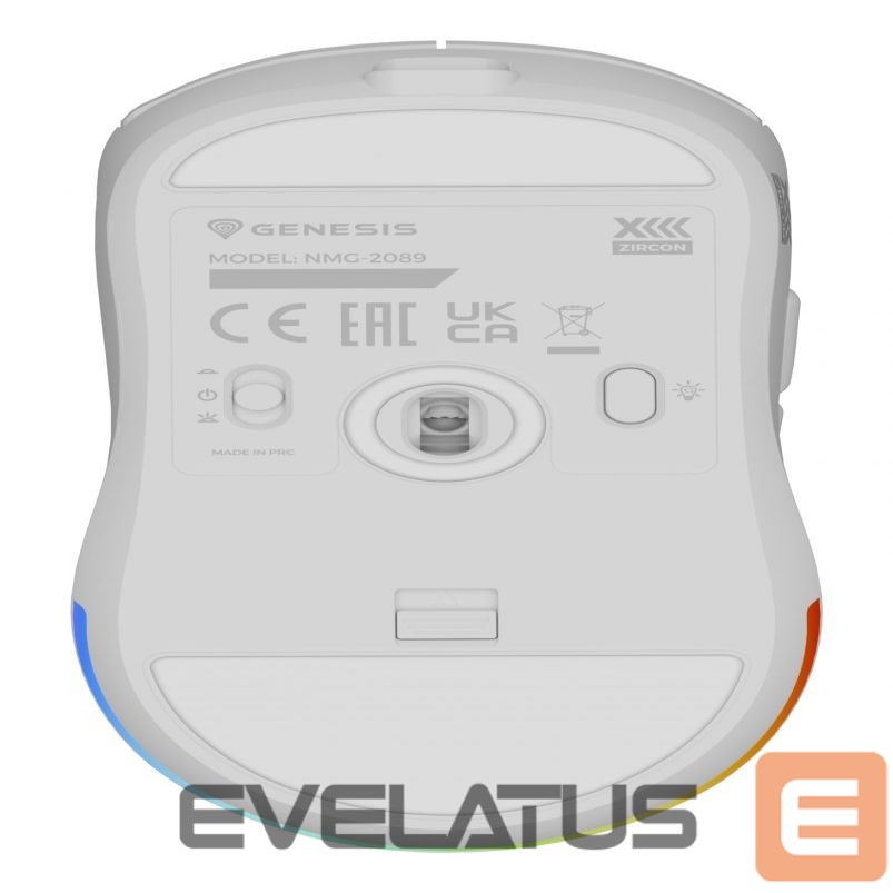 Computer mouse Genesis Zircon XIII Custom | Wireless | Gaming Mouse | 2.4 GHz, USB | White